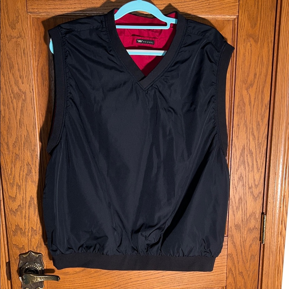 Weatherproof Black Sleeveless Windbreaker